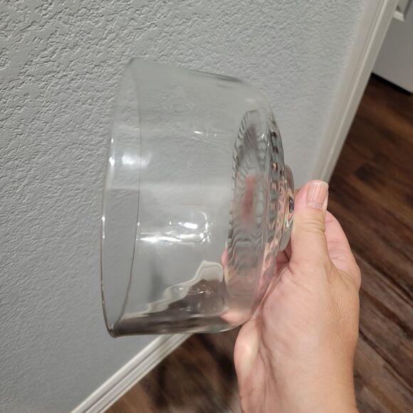 Vintage Marble White & Gray Cheese Cloche Glass Dome Lid 7.5 x 5.5" MCM Dessert - Picture 8 of 10